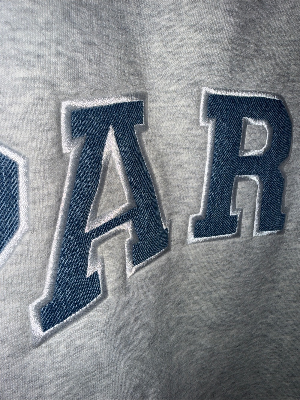 Parke Light Gray Crewneck Sweatshirt with Blue Arch Logo - Picture 4 of 7